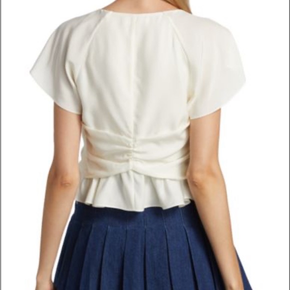 Frame Shirred Flounce Top - Picture 2 of 6